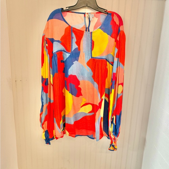 Anthropologie Tops - Anthropologie Bl^nk London Multicolor Abstract Plus Size Blouse
